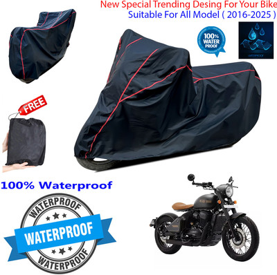 OliverX Waterproof Two Wheeler Cover for JAWA(Perak, Black)