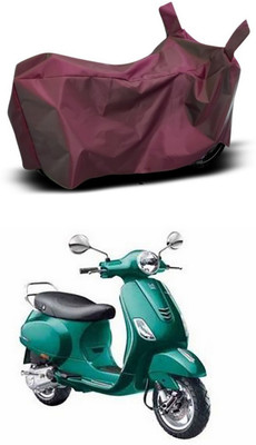 Mdstar Waterproof Two Wheeler Cover for Piaggio(Vespa VXL, Maroon)