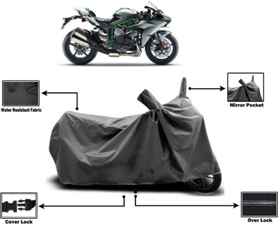 Amexride Two Wheeler Cover for Kawasaki(Ninja H2 BS6, Grey)