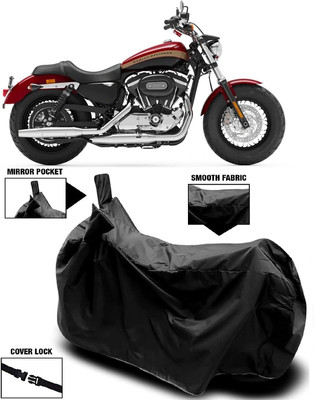 MMSSTAR Waterproof Two Wheeler Cover for Harley Davidson(XL 1200, Black)