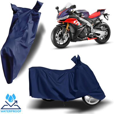 ROYAL AUTO MART Waterproof Two Wheeler Cover for Aprilia(RSV4, Blue)