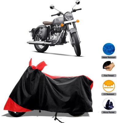 WMIZEXA Waterproof Two Wheeler Cover for Royal Enfield(Classic 350, Red)