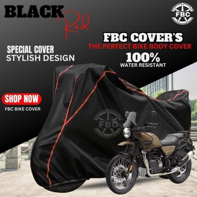 OliverX Waterproof Two Wheeler Cover for Royal Enfield(Himalayan, Black, Red)