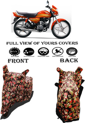 Amexride Two Wheeler Cover for Hero(CD deluxe, Multicolor)