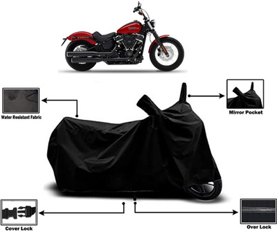 Amexride Two Wheeler Cover for Harley Davidson(Street Bob, Black)