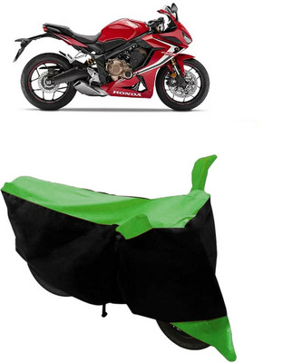 HEMSKAR Two Wheeler Cover for Honda(CBR650R, Black, Green)