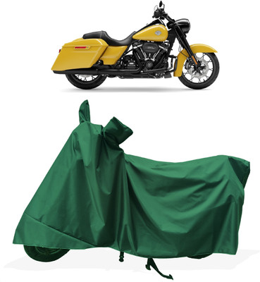 Tricway Two Wheeler Cover for Harley Davidson(Road King, Green)