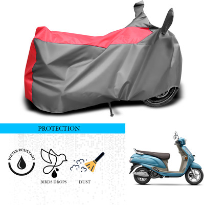 ANTHUB Waterproof Two Wheeler Cover for Suzuki(Access SE, Grey, Red)