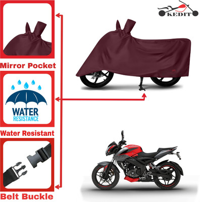 AASHTIK MART Two Wheeler Cover for Bajaj(Pulsar NS200, Maroon)