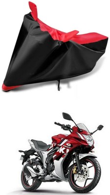 Genipap Two Wheeler Cover for Suzuki(Gixxer SF, Red, Black)