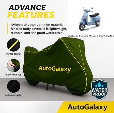 AutoGalaxy Waterproof Two Wheeler Cover for Vespa(ZX 125 BS6, Green)
