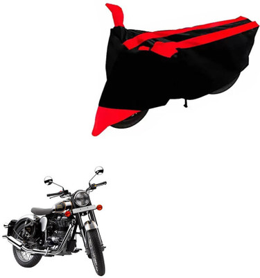 DeepShakshi AUTOMOTIVE Two Wheeler Cover for Royal Enfield(Classic Chrome, Black, Red)
