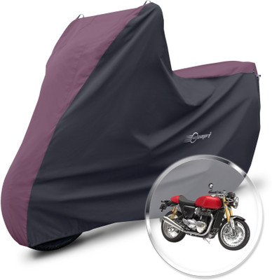 Neodrift Two Wheeler Cover for Triumph(Thruxton 1200 R, Maroon, Black)