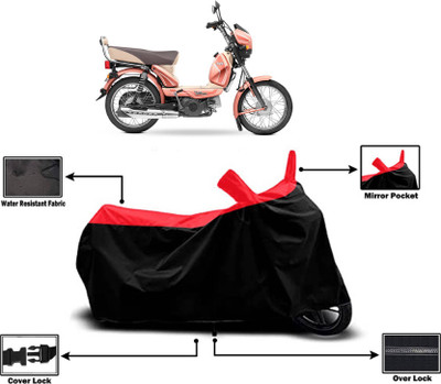 KEDIT Two Wheeler Cover for TVS(XL 100 Comfort, Red)