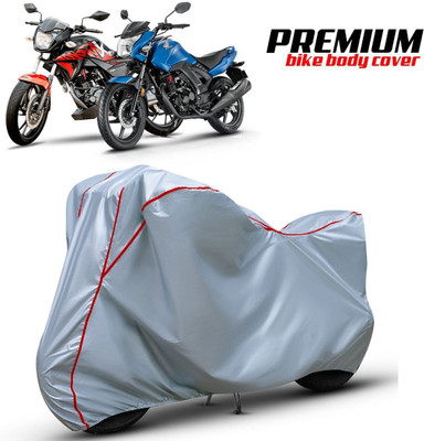 xodi Waterproof Two Wheeler Cover for Honda(CBZ, Silver, Red)