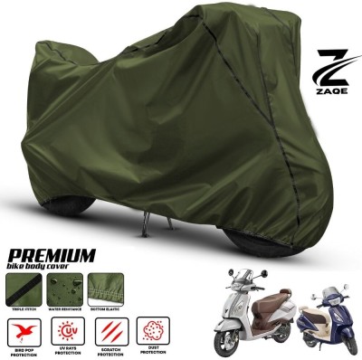 ZAQE Two Wheeler Cover for TVS(Jupiter 125, Green, Black)