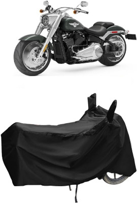 Autoprime Two Wheeler Cover for Harley Davidson(Fat Boy, Black)