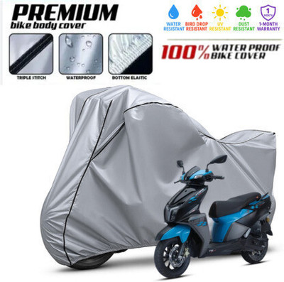pocket bazar Waterproof Two Wheeler Cover for TVS(NTORQ, Silver)