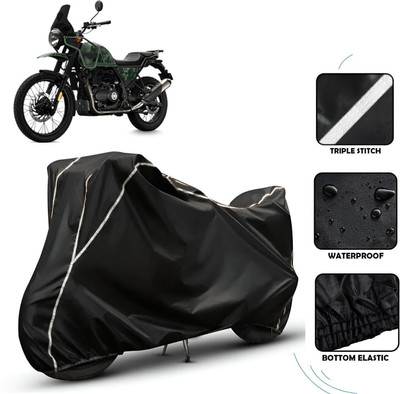 OliverX Waterproof Two Wheeler Cover for Royal Enfield(Himalayan, Black)
