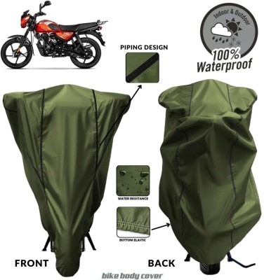 MADAFIYA Two Wheeler Cover for Bajaj(CT110, Green, Black)