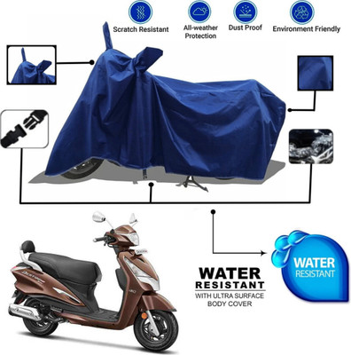 TENNYCER Waterproof Two Wheeler Cover for Hero(Destini 125, Blue)