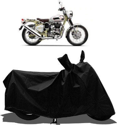 Tricway Waterproof Two Wheeler Cover for Royal Enfield(Bullet Trials 500, Black)