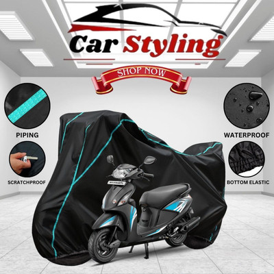 Car Styling Waterproof Two Wheeler Cover for Hero(Pleasure, Black, Blue)