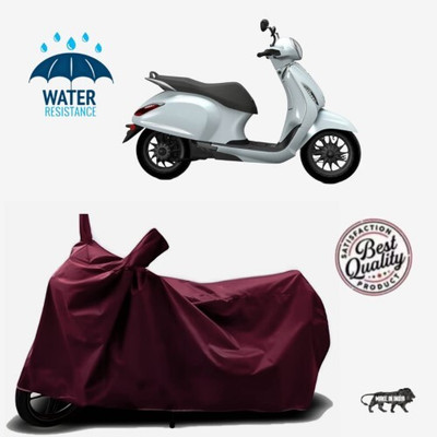JSJINSIL Waterproof Two Wheeler Cover for Bajaj(Urbanite Chetak, Maroon)