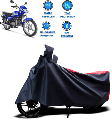 DeepShakshi AUTOMOTIVE Two Wheeler Cover for Hero(MotoCorp HF Deluxe, Red, Black)