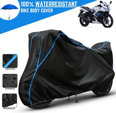 Amikan Waterproof Two Wheeler Cover for Yamaha(R15S, Black)