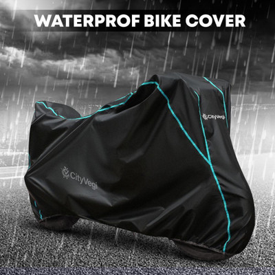 AutoCoverHub Waterproof Two Wheeler Cover for Bajaj(CT100, Black, Blue)