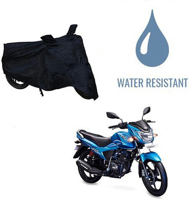DeepShakshi AUTOMOTIVE Waterproof Two Wheeler Cover for TVS(Victor New, Black)