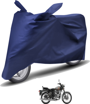 Caronix Waterproof Two Wheeler Cover for Royal Enfield(Bullet 500, Blue)