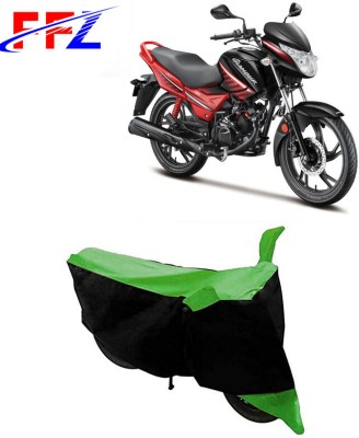 FFZ Two Wheeler Cover for Hero(Glamour, Black, Green)