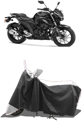 SUGASHRI Waterproof Two Wheeler Cover for Yamaha(FZ 25 BS6, White, Black)