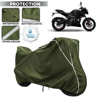 kerwa Waterproof Two Wheeler Cover for Bajaj(Pulsar N160, Green, White)