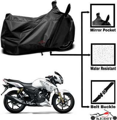 KEDIT Two Wheeler Cover for TVS(Apache RTR 160, Black)
