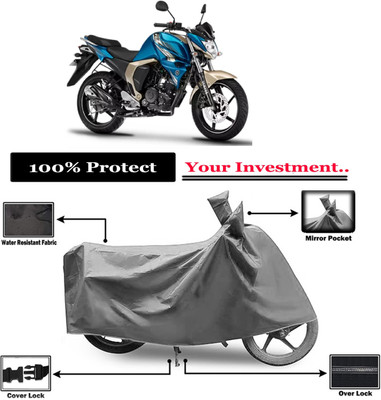Amexride Two Wheeler Cover for Yamaha(FZ S FI (V 2.0), Grey)