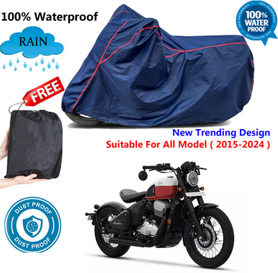 AUTOCAD Waterproof Two Wheeler Cover for JAWA(42, Blue, Red)