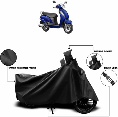 DeepShakshi AUTOMOTIVE Two Wheeler Cover for Suzuki(Access SE, Black)