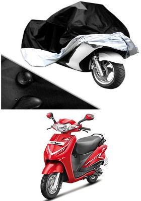 Genipap Two Wheeler Cover for Hero(Duet VX 110CC, Silver, Black)