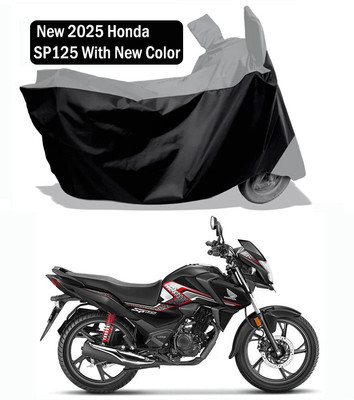 Amexride Two Wheeler Cover for Honda(SP 125, Grey, Black)