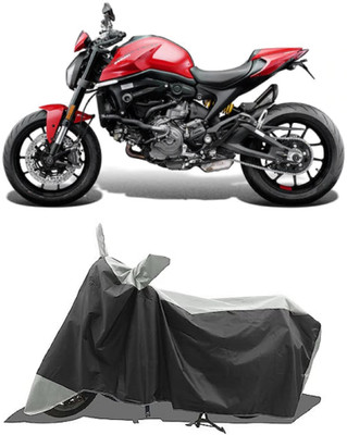 GROFATIK Two Wheeler Cover for Ducati(Monster 82, Grey)