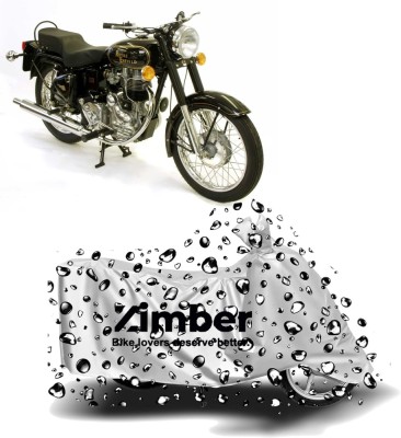 ZIMBER Two Wheeler Cover for Royal Enfield(Bullet 500, Silver)