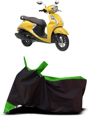 VESMEI Two Wheeler Cover for Yamaha(Fascino 125 BS6, Green)