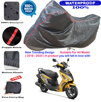 OliverX Waterproof Two Wheeler Cover for Hero(Maestro Edge, Black, Red)