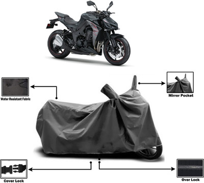 Amexride Two Wheeler Cover for Kawasaki(Z1000, Grey)