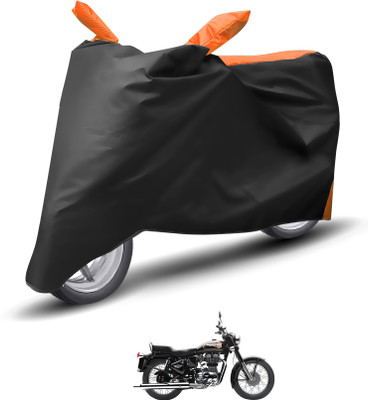 Caronix Waterproof Two Wheeler Cover for Royal Enfield(Standard 350, Orange)