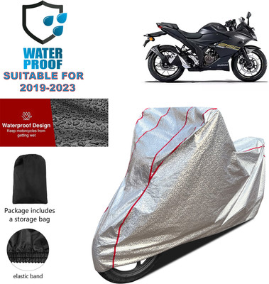 PAGORA Waterproof Two Wheeler Cover for Suzuki(Gixxer SF 250, Silver)