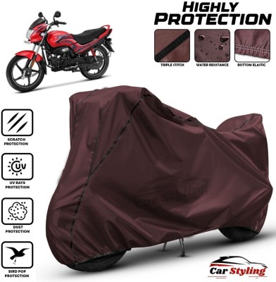 Car Styling Waterproof Two Wheeler Cover for Hero(Passion Pro, Maroon)